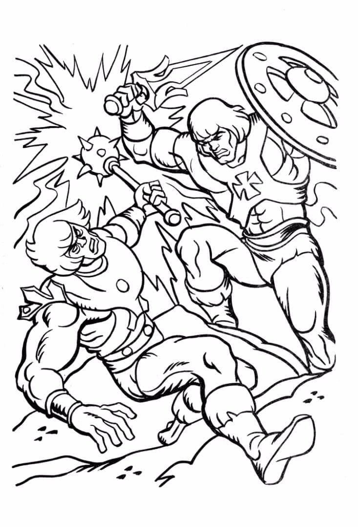 Desenho de Heman para Pintar Giz de Cera