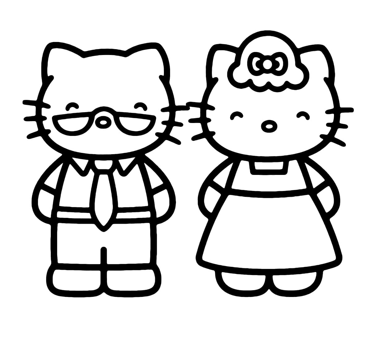 Desenho de País da Hello Kitty para Colorir e Pintar