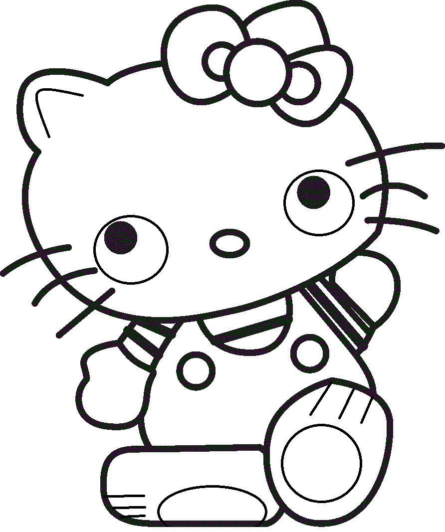 Desenho para Baixar da Hello Kitty e Pintar