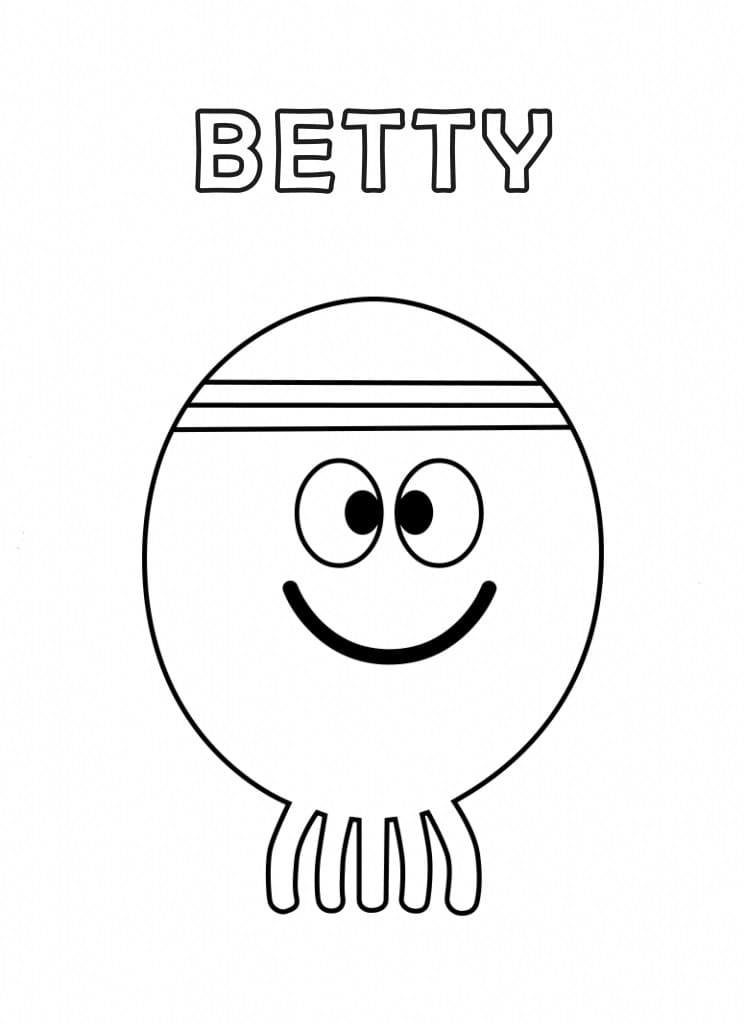 Desenho de Betty de Hey Duggee para Colorir e Pintar