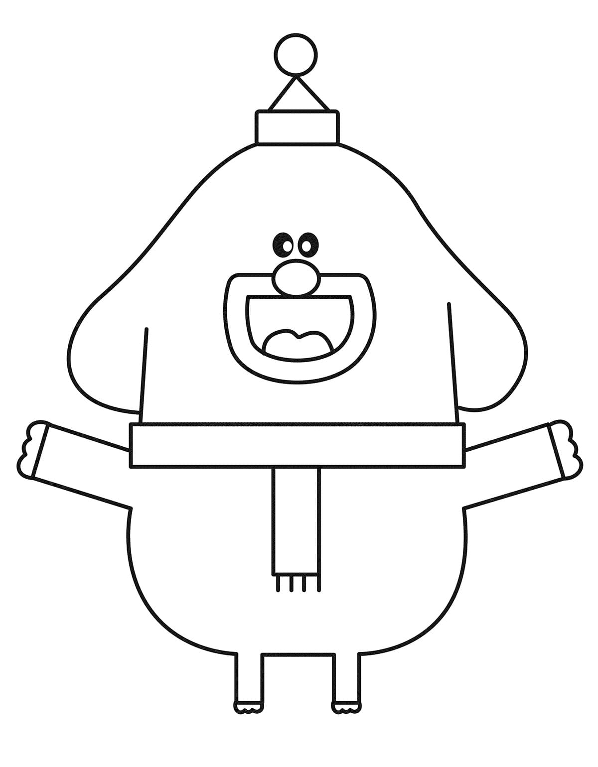 Desenho de Duggee Sorridente para Colorir e Pintar