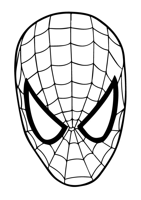 Desenho de Máscara do Homem Aranha e Pintar