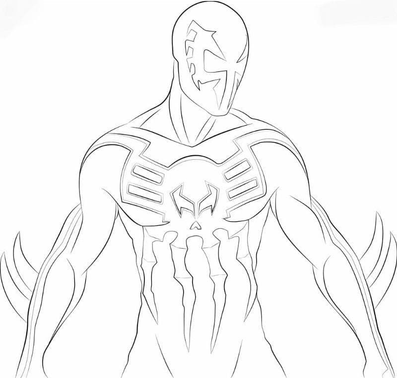 Desenho de Spider Man 2099 para Colorir e Pintar