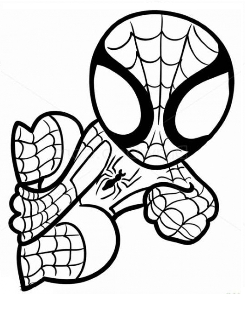 Desenho do Espetacular Homem Aranha para Baixar e Pintar