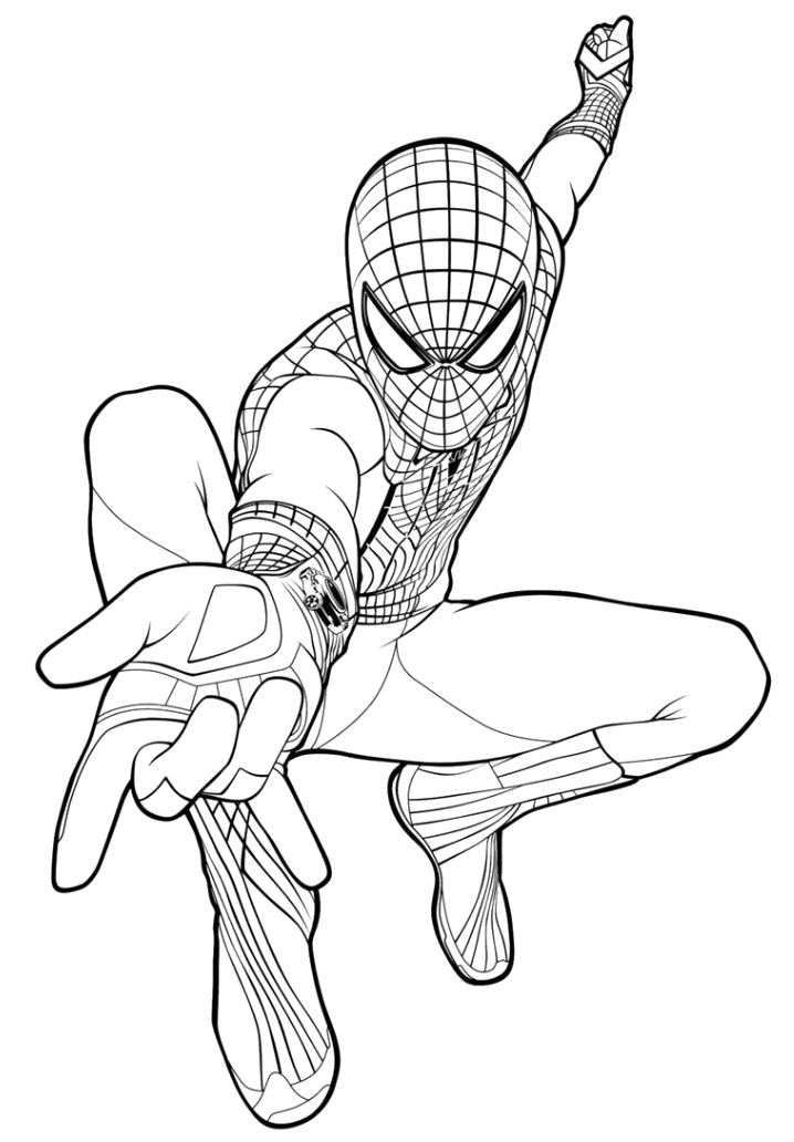Desenho do Spiderman para Colorir Grátis e Pintar