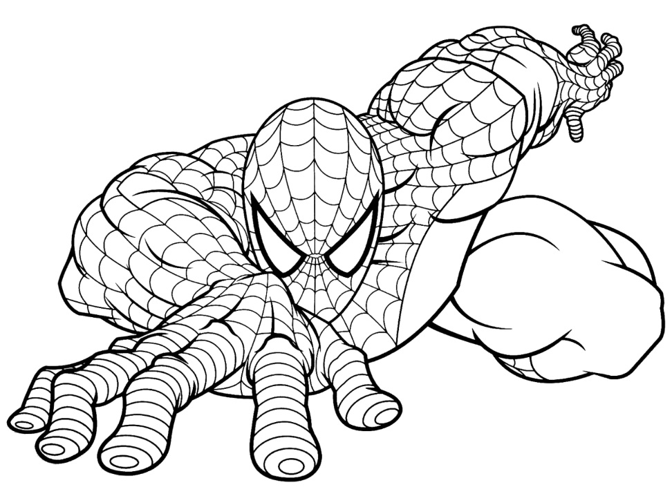 Desenho do Spiderman para Pintar
