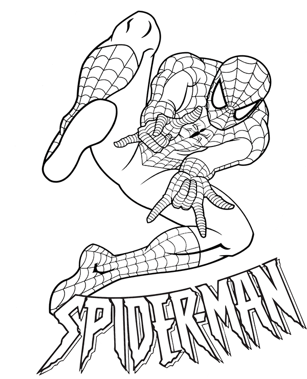 Desenho Pdf do Homem Aranha para Imprimir e Pintar