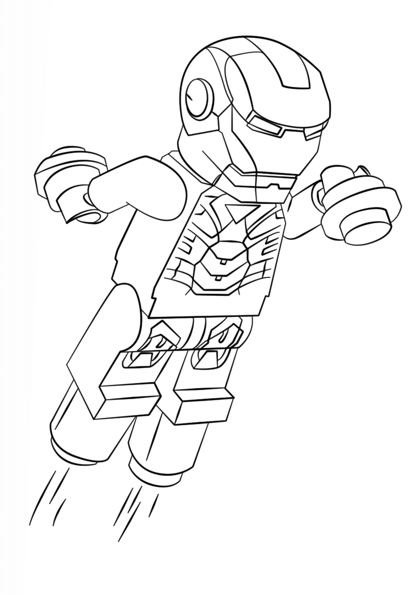 Desenho Lego Homem de Ferro para Colorir e Pintar