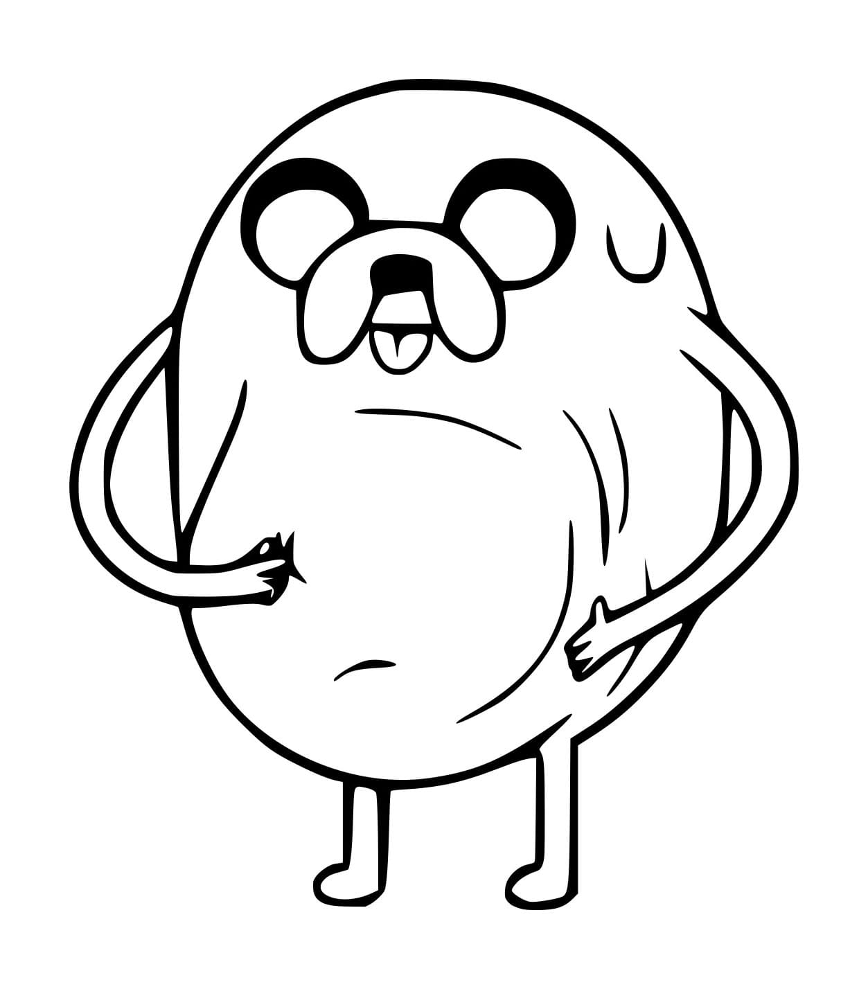 Desenho de Cachorro Gordo Jake para Colorir e Pintar