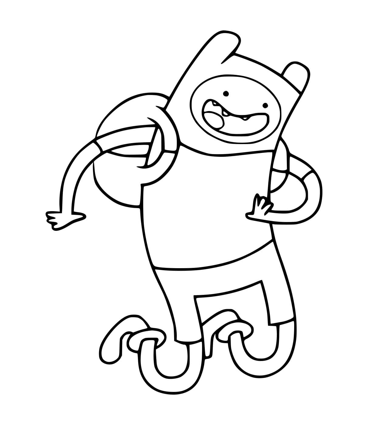 Desenho de Finn Feliz para Colorir e Pintar