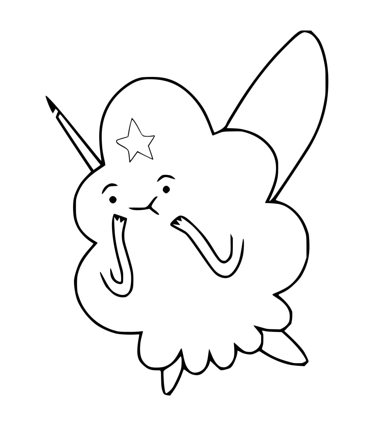 Desenho de Princesa do Espaço Lumpy para Colorir e Pintar