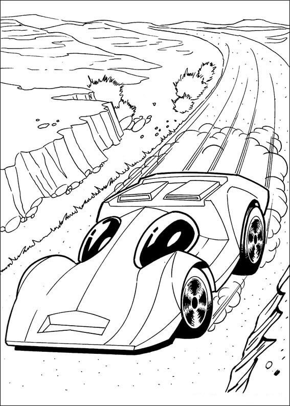 Desenho Hot Wheels Educação Infantil e Pintar