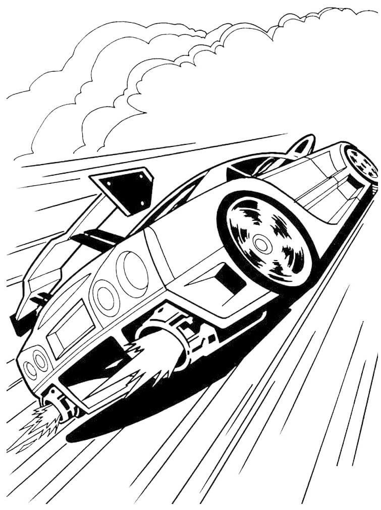 Desenho Hot Wheels para Colorir e Pintar