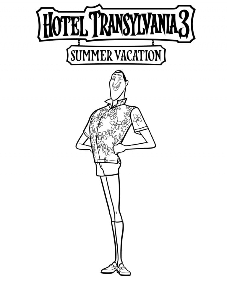 Desenho Drac de Hotel Transilvania para Colorir e Pintar