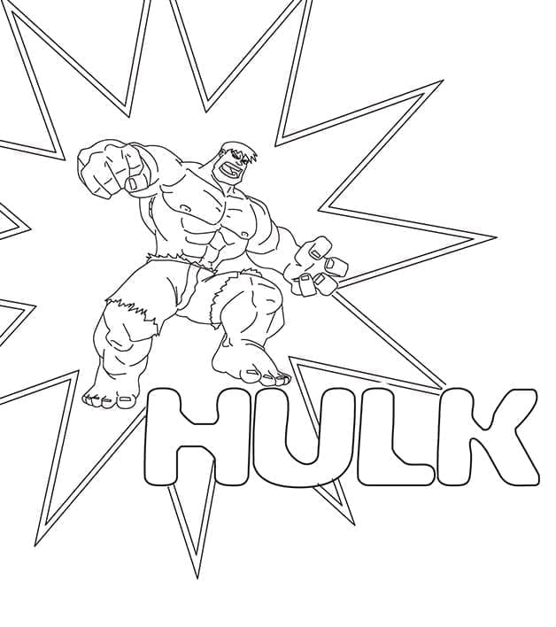 Desenho de Marvel Hulk para Colorir e Pintar