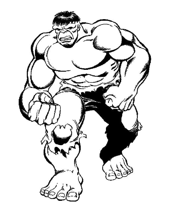 Desenho de o Incrível Hulk para Colorir e Pintar