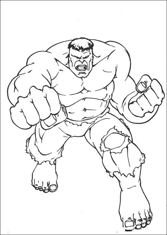 Desenho para Pintar do Hulk