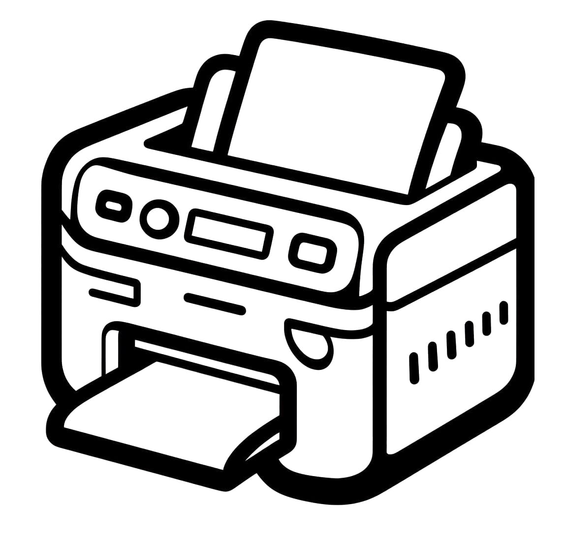 Desenho de Impressora Normal para Colorir e Pintar