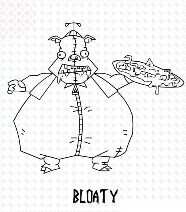 Desenho de Bloaty de Invasor Zim para Colorir e Pintar