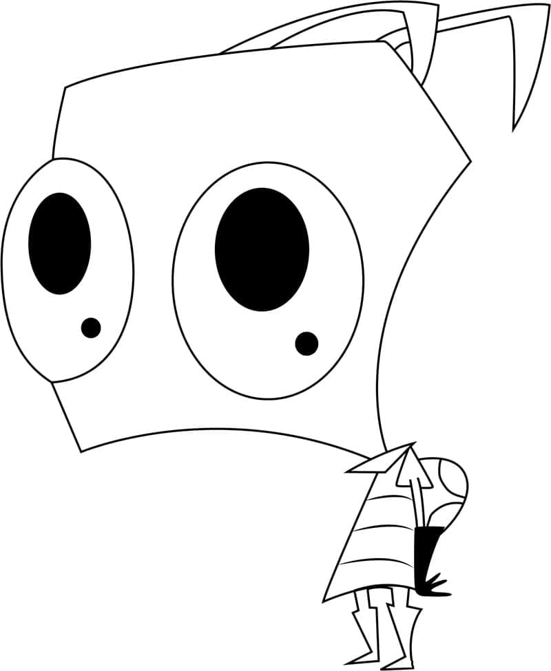 Desenho de Invasor Zim Baixar Imprimivel e Pintar
