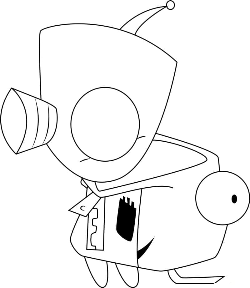 Desenho de Invasor Zim Imagens Grátis e Pintar
