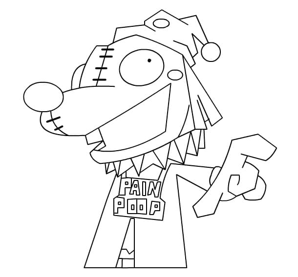 Desenho de Invasor Zim Pdf Grátis e Pintar