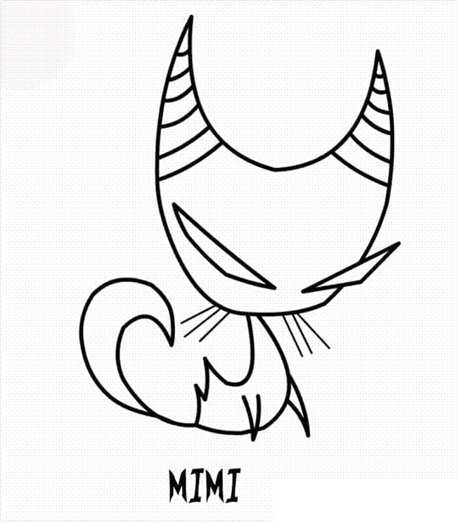 Desenho de Mimi de Invasor Zim para Colorir e Pintar