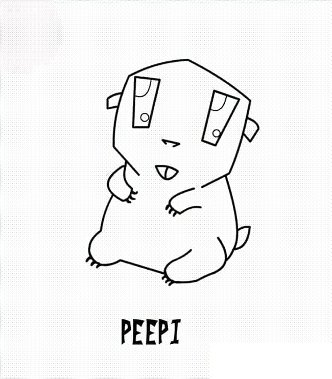 Desenho de Peepi de Invasor Zim para Colorir e Pintar