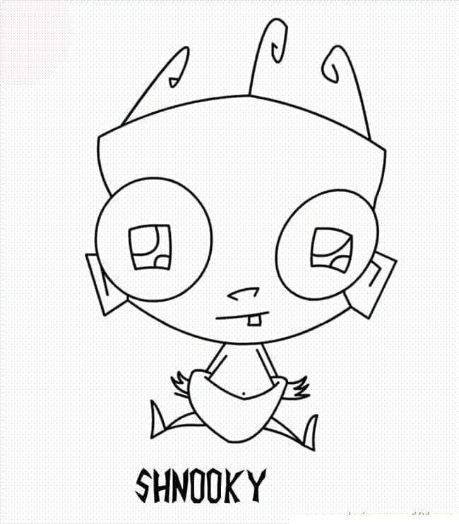 Desenho de Shnooky de Invasor Zim para Colorir e Pintar