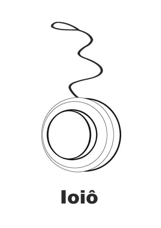 Desenho de Ioio para Pintar Grátis com Lápis de Cor