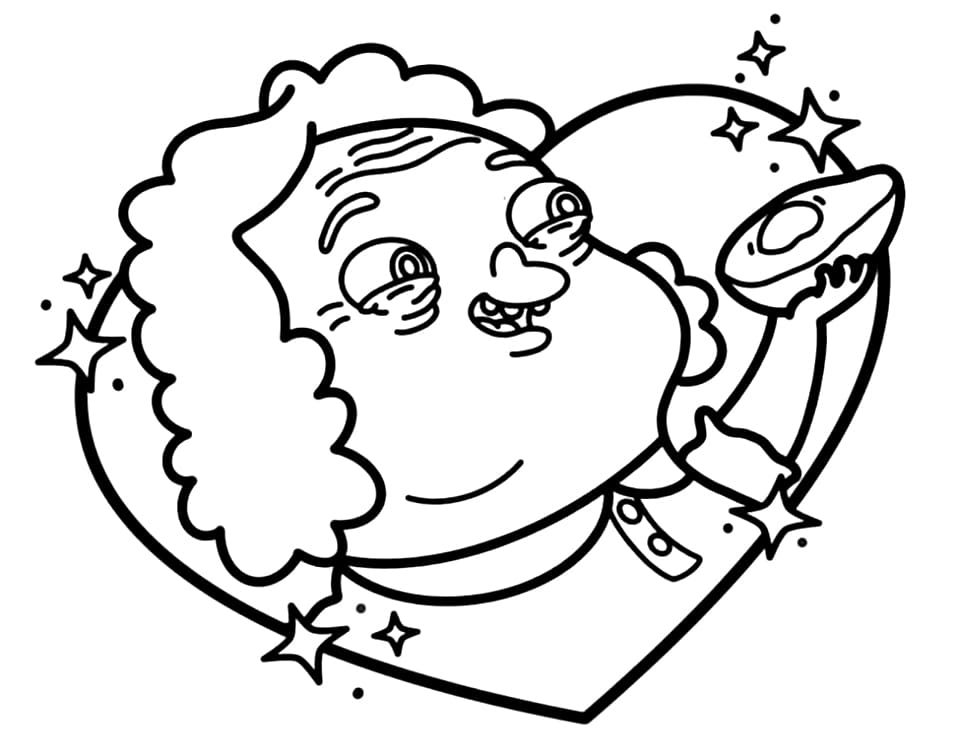 Desenho Vovô Juju para Colorir e Pintar