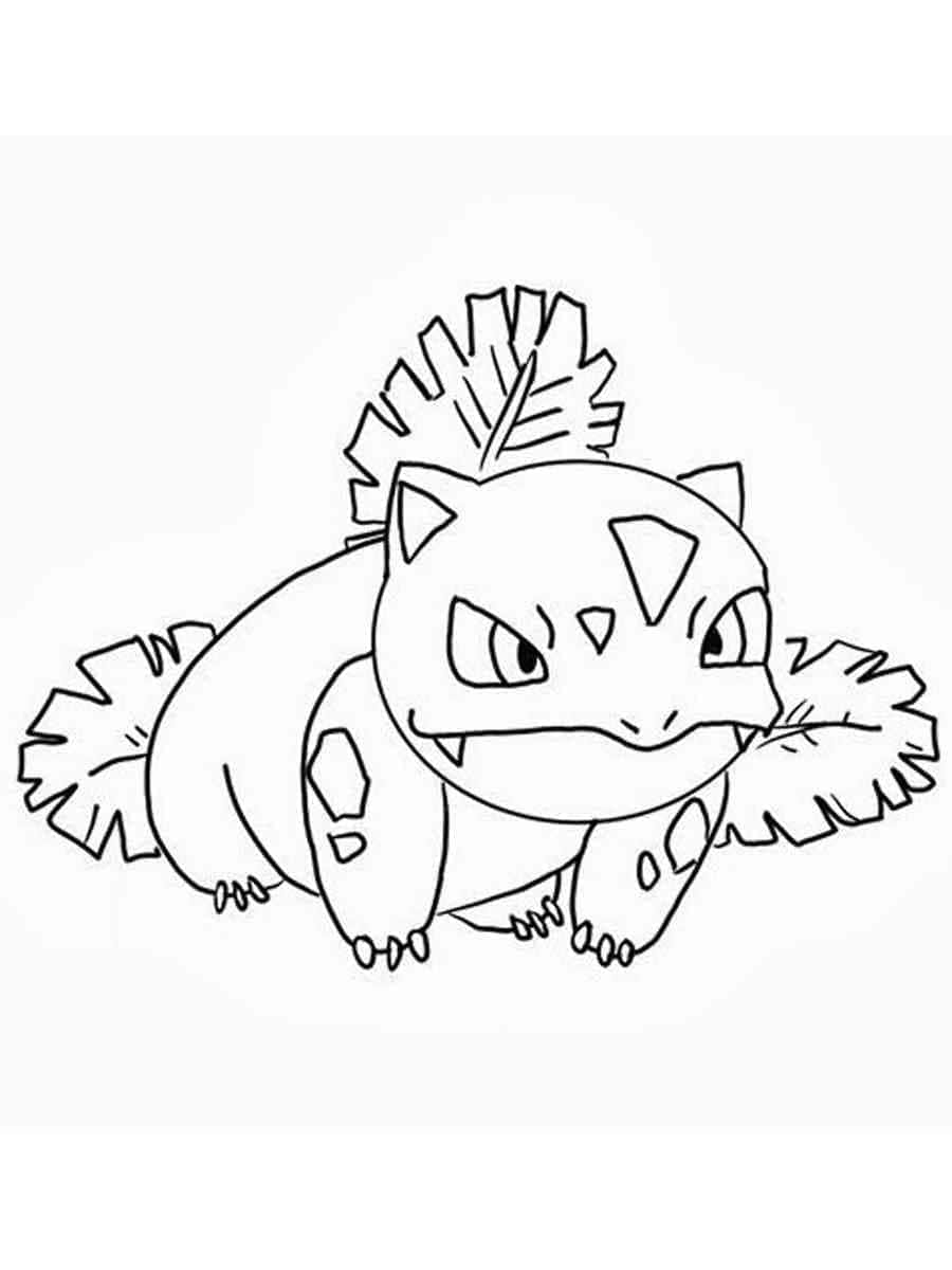 Desenho de Imagem de Ivysaur para Colorir e Pintar