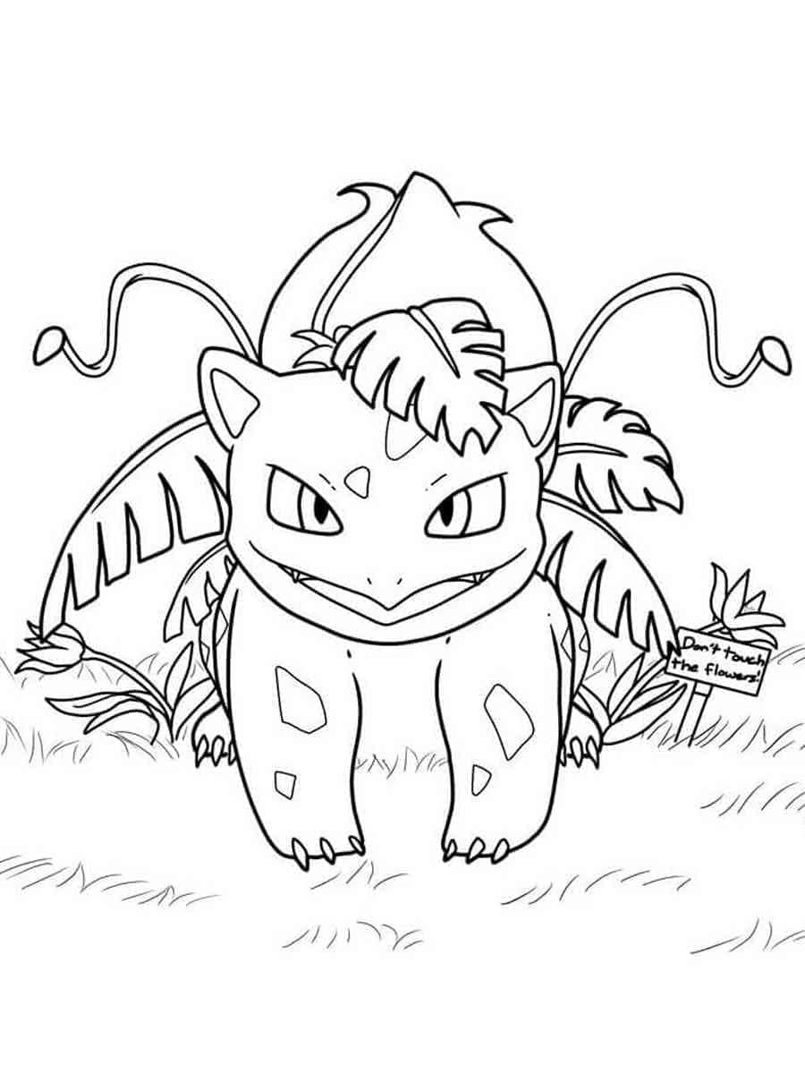 Desenho de Ivysaur de Pokemon para Colorir e Pintar