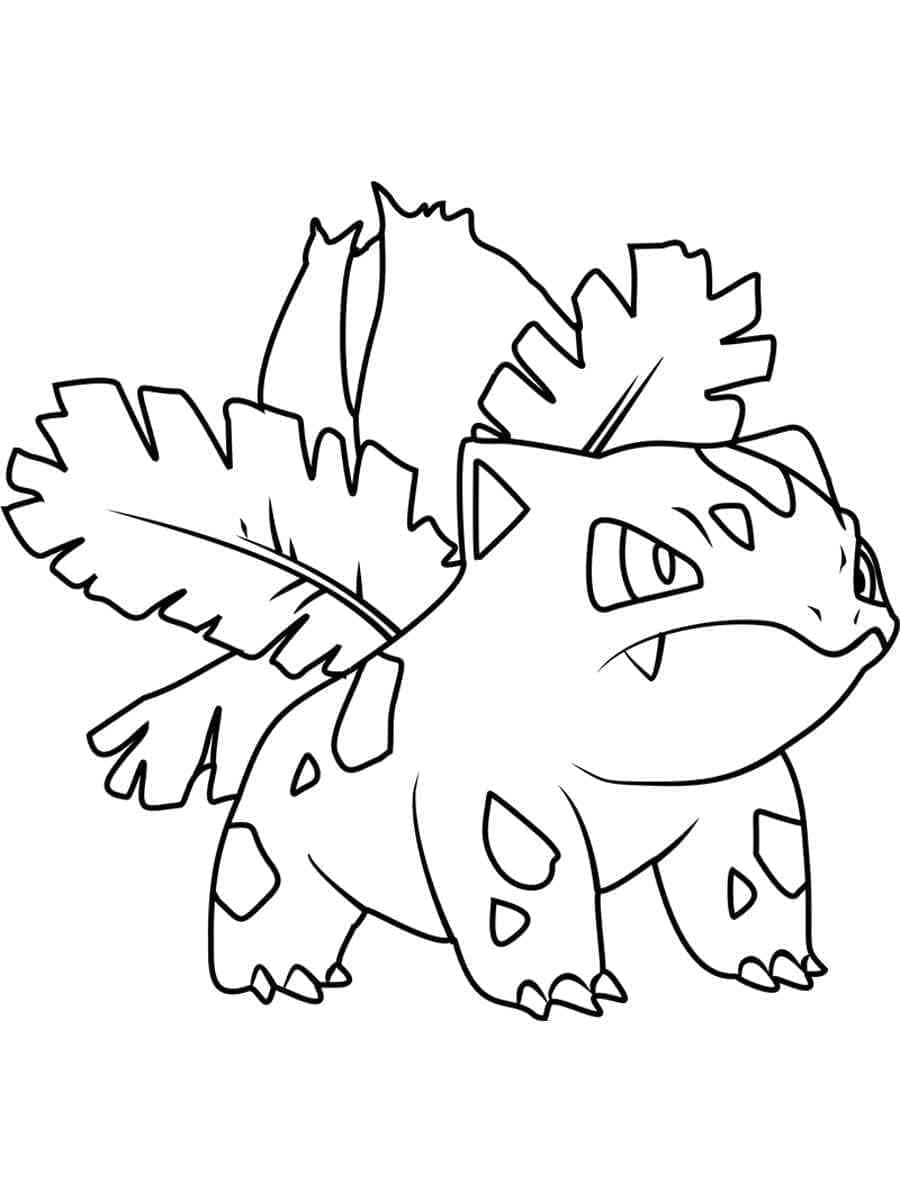 Desenho de Ivysaur Grátis para Crianças para Colorir e Pintar