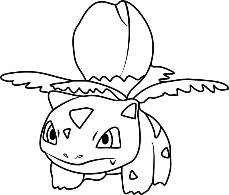 Desenho de Ivysaur Imprimivel para Colorir e Pintar
