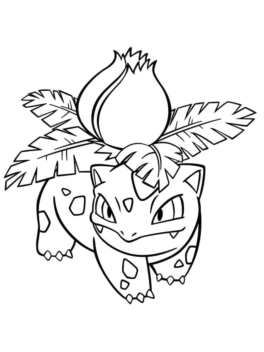 Desenho de Ivysaur Pokemon Grátis para Colorir e Pintar