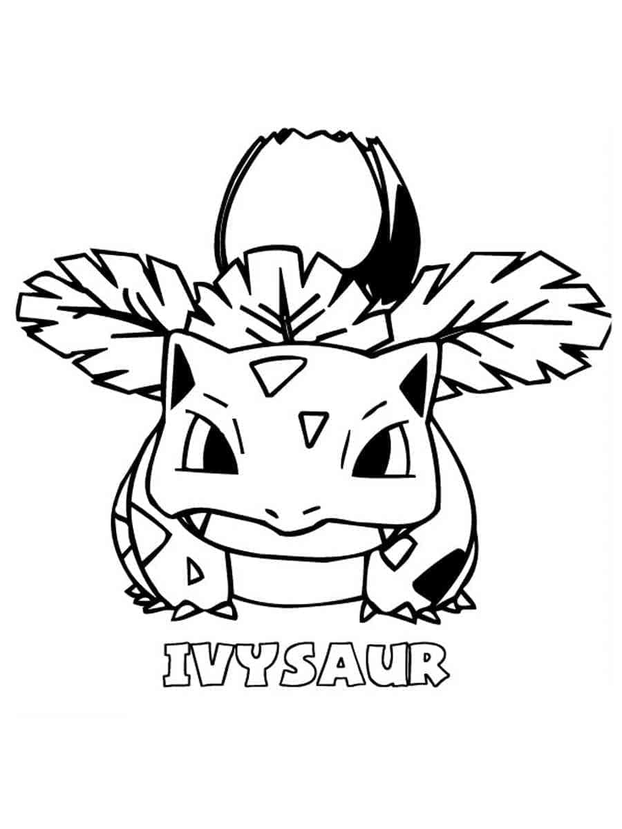 Desenho de Ivysaur Pokemon Grátis para Crianças para Colorir e Pintar