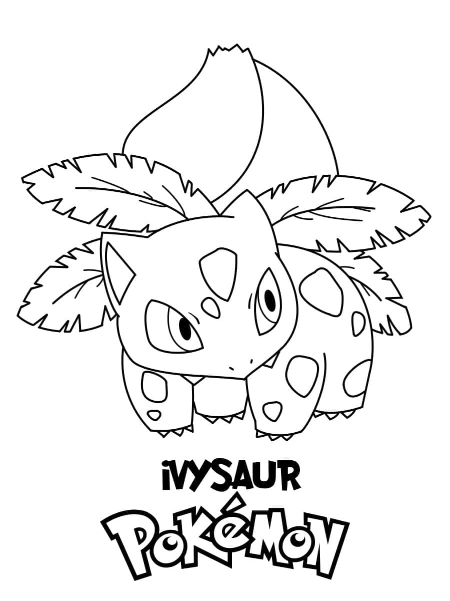 Desenho de Ivysaur Pokemon para Crianças para Colorir e Pintar