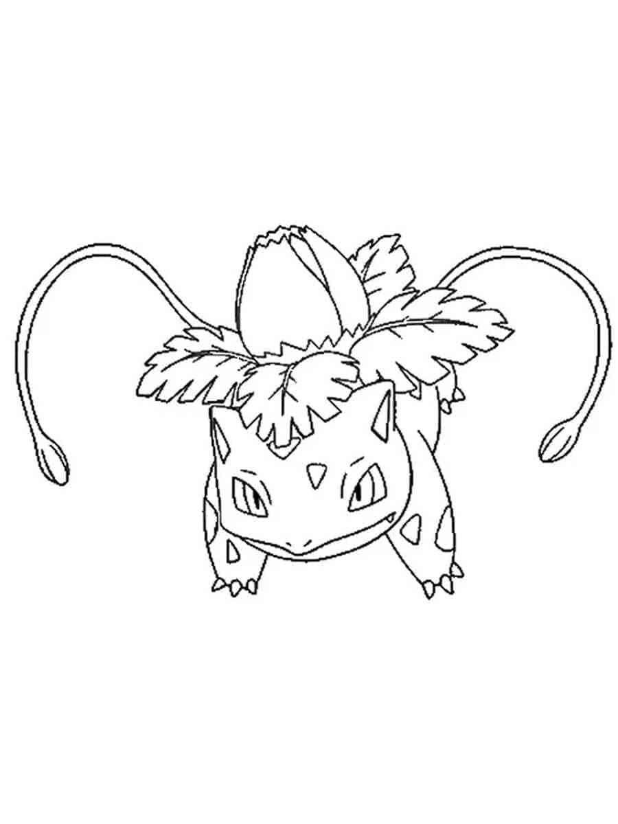 Desenho de Pokemon Ivysaur Grátis para Colorir e Pintar
