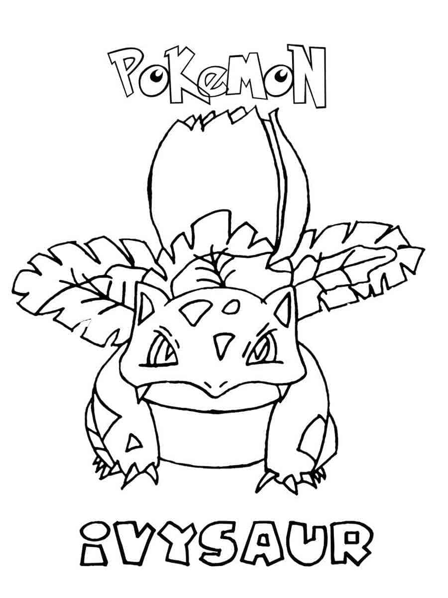 Desenho de Pokemon Ivysaur para Crianças para Colorir e Pintar
