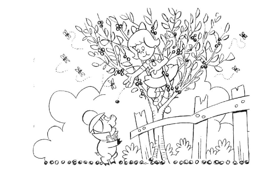 Desenho de Jabuticabeira para Colorir e Pintar