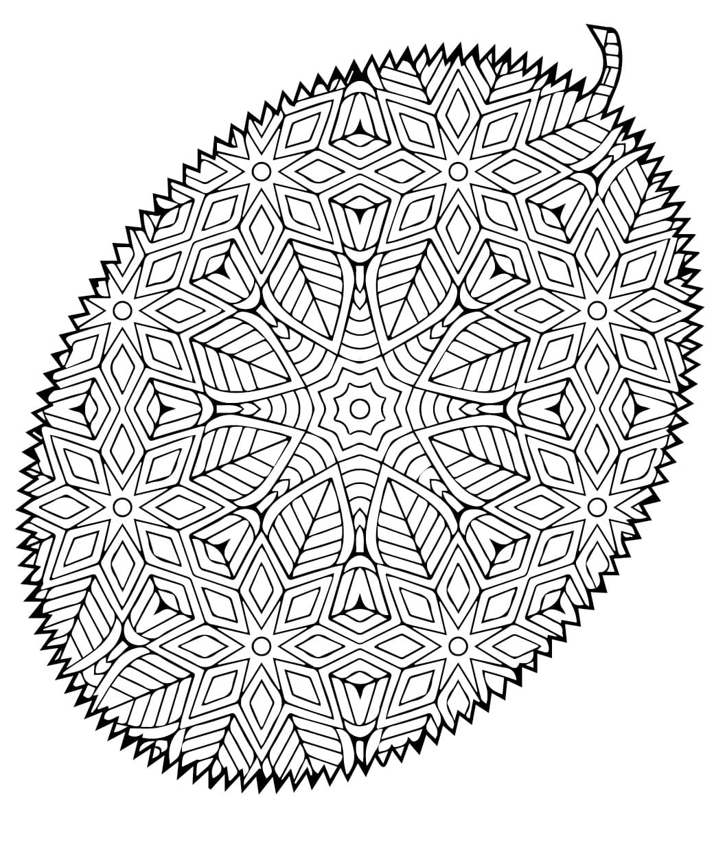 Desenho de Bela Jaca para Colorir e Pintar