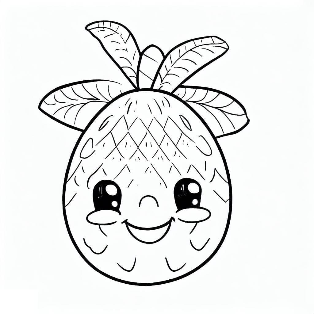 Desenho de uma Jaca Fofa para Colorir e Pintar