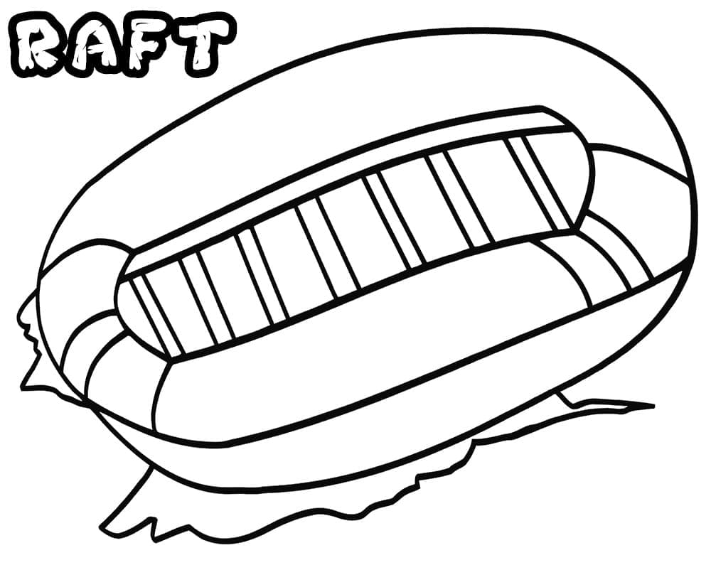 Desenho de Jangada para Colorir Desenho Infantil e Pintar