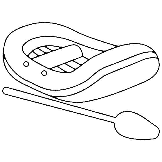 Desenho de Jangada para Colorir Online e Pintar