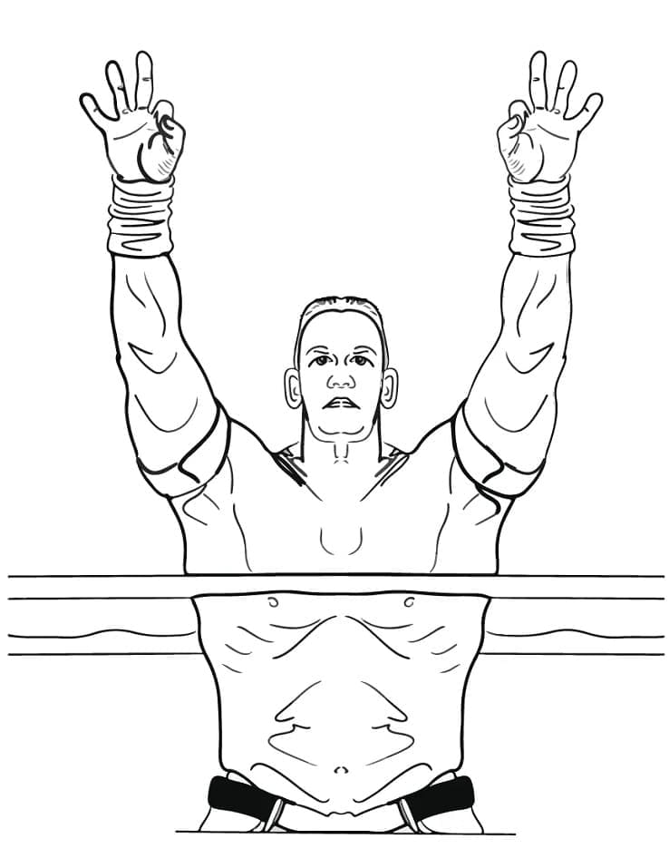 Desenho de Foto de John Cena para Colorir