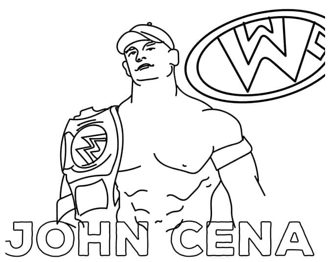 Desenho de Grátis John Cena para Crianças para Colorir