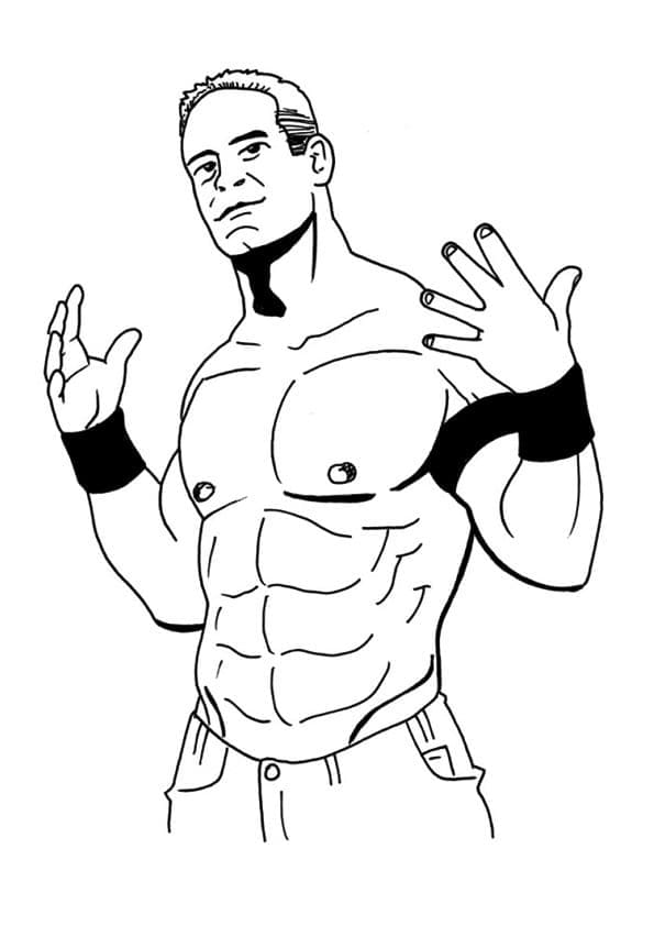 Desenho de Grátis John Cena para Colorir