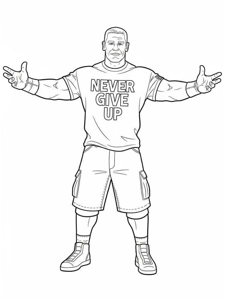 Desenho de Imagem de John Cena para Colorir