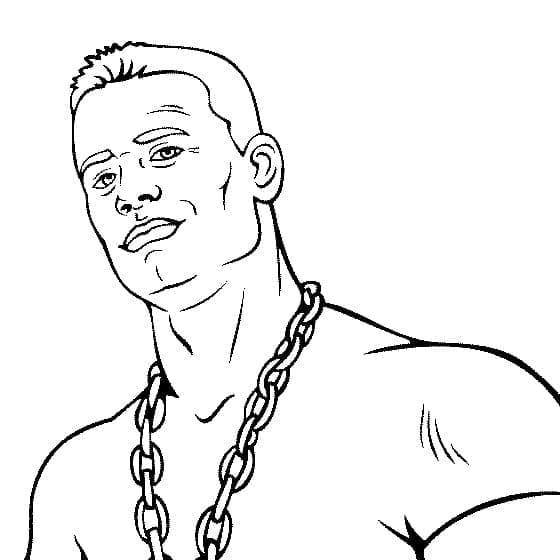 Desenho de Imprimivel John Cena para Colorir